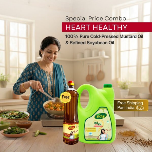 Buy 5L Soyabean Oil Jar, Get 1L Mustard Oil Bottle Free